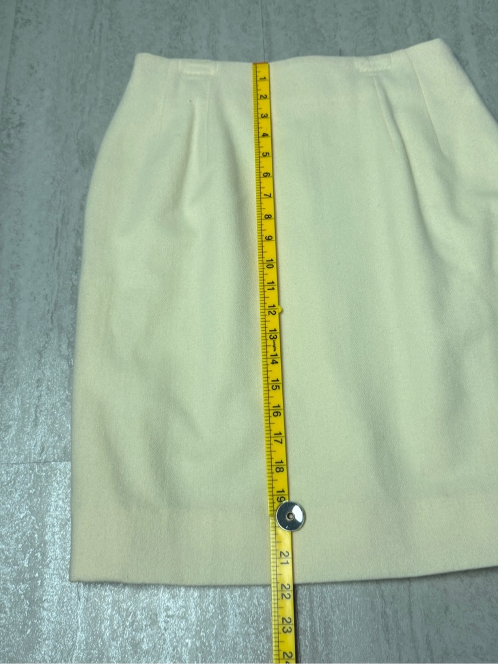 Vintage wool skirt Savannah cream pencil skirt - Picture 9 of 9